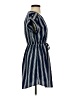 New Glory 100% Polyester Stripes Blue Casual Dress Size S - photo 4
