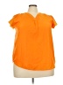 Rouge 100% Polyester Orange Short Sleeve Blouse Size 2X - photo 1