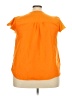 Rouge 100% Polyester Orange Short Sleeve Blouse Size 2X - photo 2