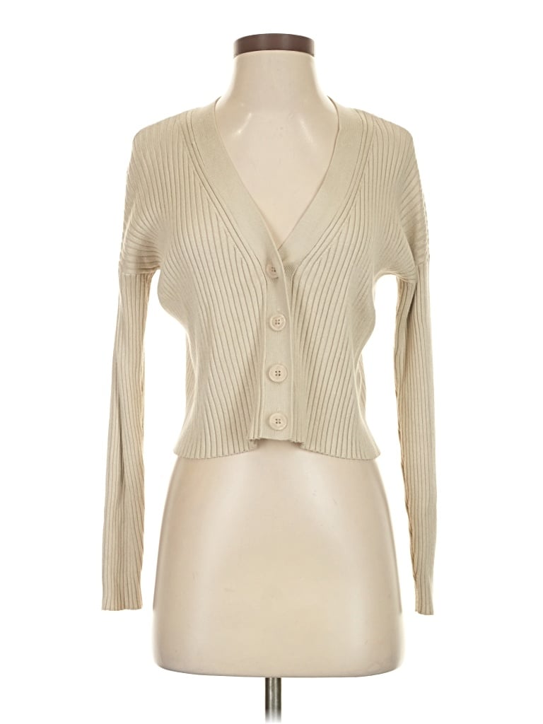 Pre-owned Abercrombie & Fitch Cardigan Sweater In Tan
