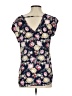Serein 100% Polyester Floral Blue Short Sleeve Blouse Size S - photo 2