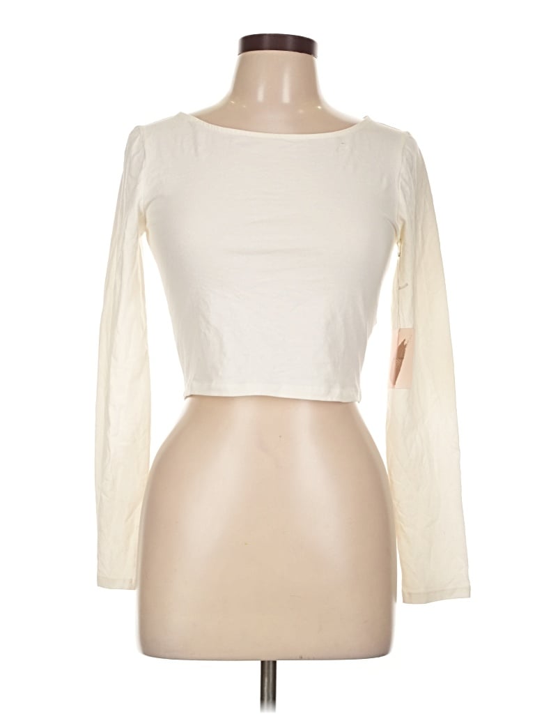 Forever 21 Long Sleeve T-shirt In White