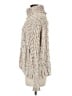 Moon & Madison Tweed Ivory Turtleneck Sweater Size M - photo 5