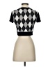 Shein Argyle Black Cardigan Size 4 - photo 2