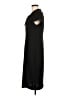 Connected Apparel 100% Polyester Solid Black Casual Dress Size 8 - photo 5