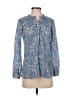 Talbots Paisley Blue Long Sleeve Blouse Size XS - photo 1