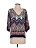 Renee C. Blue 3/4 Sleeve Blouse Size XS - photo 1