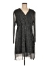 Serra Metallic Silver Cocktail Dress Size M - photo 1