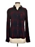Rails 100% Rayon Plaid Burgundy Long Sleeve Blouse Size S - photo 1