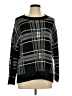 St. John's Bay 100% Acrylic Plaid Black Pullover Sweater Size L (petite) - photo 1