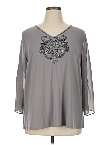 Susan Graver 3/4 Sleeve Blouse (view 1)
