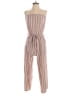 Derek Heart Stripes Brown Jumpsuit Size M - photo 1