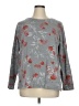 Croft & Barrow Floral Gray Pullover Sweater Size 1X - photo 1