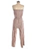 Derek Heart Stripes Brown Jumpsuit Size M - photo 2