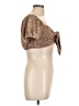 Windsor 100% Polyester Brown Short Sleeve Blouse Size L - photo 4