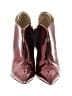 Roberto Cavalli Metallic Burgundy Ankle Boots Size EU 36 - photo 2