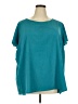 Lane Bryant 100% Polyester Teal Short Sleeve Top Size 28 - photo 1