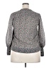 Ganni 100% Polyester Floral Gray Black Long Sleeve Blouse Size 34 waist - photo 2