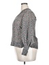 Ganni 100% Polyester Floral Gray Black Long Sleeve Blouse Size 34 waist - photo 5
