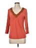 Charter Club Orange 3/4 Sleeve Top Size M - photo 1