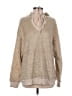 Easel Metallic Tan Pullover Sweater Size S - photo 1