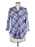 Walmart 100% Polyester Argyle Blue 3/4 Sleeve Blouse Size 7 - 9 - photo 1