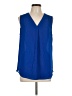 Cremieux 100% Polyester Blue Sleeveless Blouse Size L - photo 1