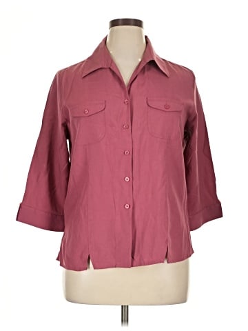 Joanna 3/4 Sleeve Button-Down Shirt (view 1)