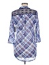 Walmart 100% Polyester Argyle Blue 3/4 Sleeve Blouse Size 7 - 9 - photo 2
