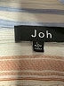 Joh 100% Rayon Stripes Blue 3/4 Sleeve Button-Down Shirt Size L - photo 4