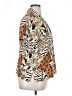 Elementz 100% Polyester Animal Print Brown Short Sleeve Blouse Size XL - photo 4