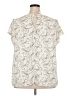 Torrid 100% Polyester Ivory Short Sleeve Blouse Size 2X Plus (2) - photo 2
