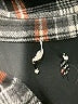 Unbranded 100% Polyester Plaid Black Cardigan Size S (estimated) - photo 4