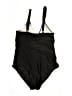 Unbranded Chevron-herringbone Black One Piece Swimsuit Size 12 - photo 2