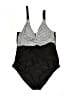 Unbranded Chevron-herringbone Black One Piece Swimsuit Size 12 - photo 1