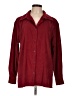 Essentials Burgundy Long Sleeve Blouse Size L - photo 1