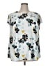 Torrid 100% Polyester Silver Short Sleeve Blouse Size 1X Plus (1) - photo 1
