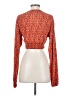 Urban Outfitters 100% Polyester Floral Orange Long Sleeve Blouse Size XS - photo 2