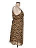 Doe & Rae 100% Polyester Animal Print Brown Casual Dress Size L - photo 4