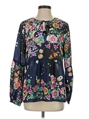 Johnny Was Long Sleeve Silk Top (view 1)