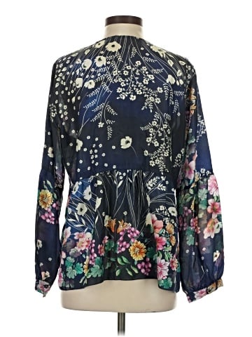 Johnny Was Long Sleeve Silk Top (view 2)