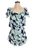 Charms Fashion 100% Viscose Tropical Blue Romper Size XS - photo 1