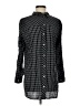 J.Jill 100% Rayon Checkered-gingham Black Long Sleeve Button-Down Shirt Size S - photo 1
