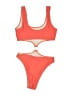 Unbranded Solid Orange One Piece Swimsuit Size S - photo 2