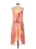 Boston Proper 100% Polyester Tie-dye Orange Cocktail Dress Size 12 - photo 1
