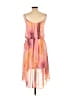 Boston Proper 100% Polyester Tie-dye Orange Cocktail Dress Size 12 - photo 2