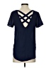 Lily White 100% Polyester Blue Short Sleeve Top Size S - photo 2