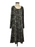 Travelsmith Paisley Black Casual Dress Size S (petite) - photo 1