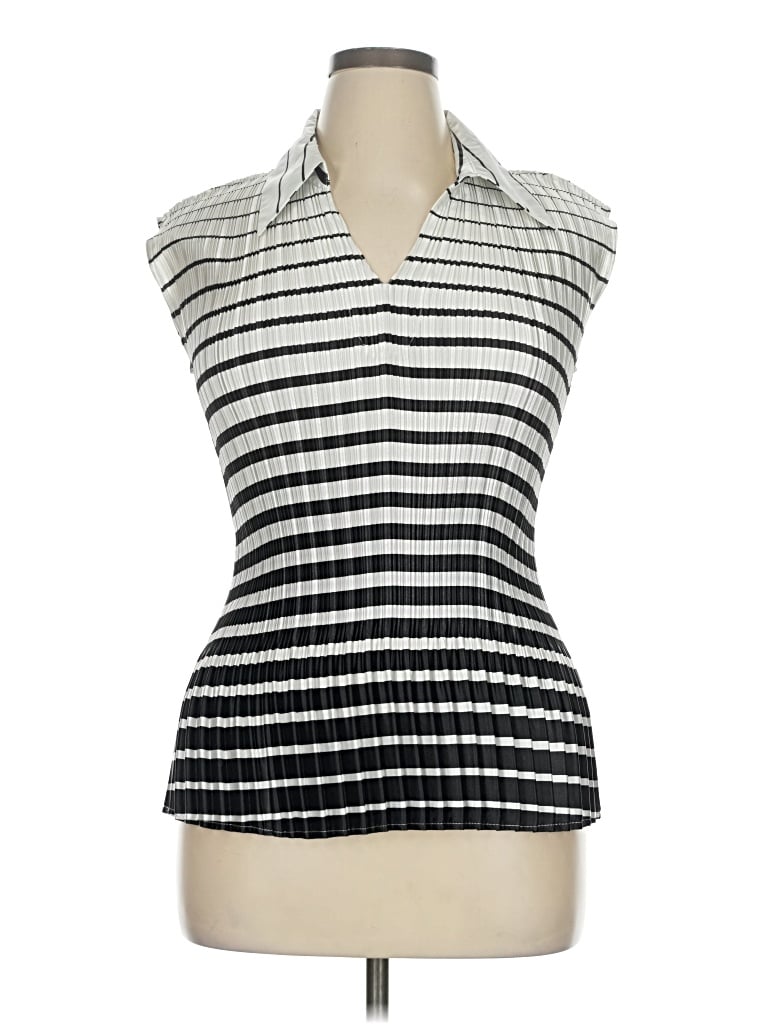 Pre-owned Milano Sleeveless Blouse In Silver
