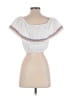 Miguelina White Short Sleeve Top Size S (estimated) - photo 2